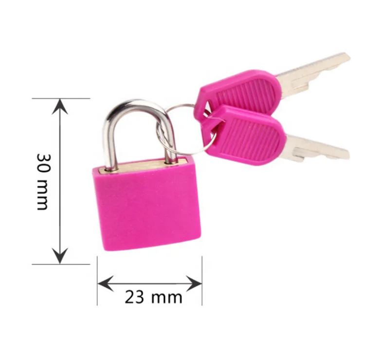 22MM color plastic case padlock student schoolbag lock diary lock piggy bank small lock smart padlock