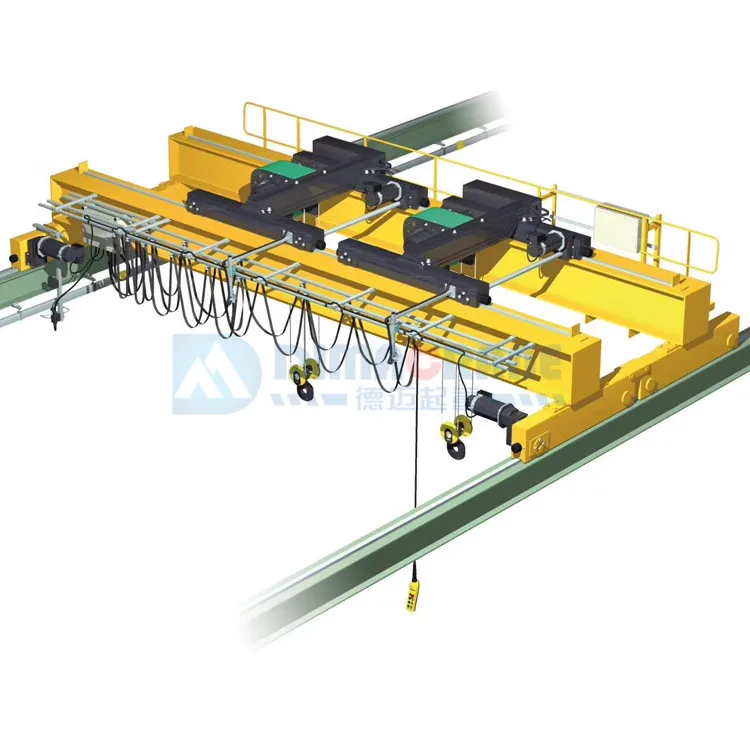 40+16 ton Workshop used LH double girder electric overhead traveling bridge crane 50 ton for sale