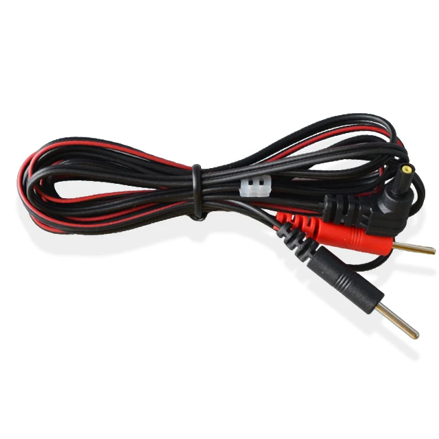 Replacement Jack DC Head 2.35mm Electrode Lead Wires Connector Cables Connect Physiotherapy Machine or TENS 7000 Unit
