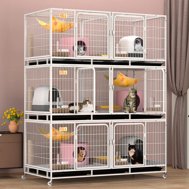 Zunhua Meihua Metal Cat Cage/ Enclosures/Playpen for Small and Medium Cats Indoor