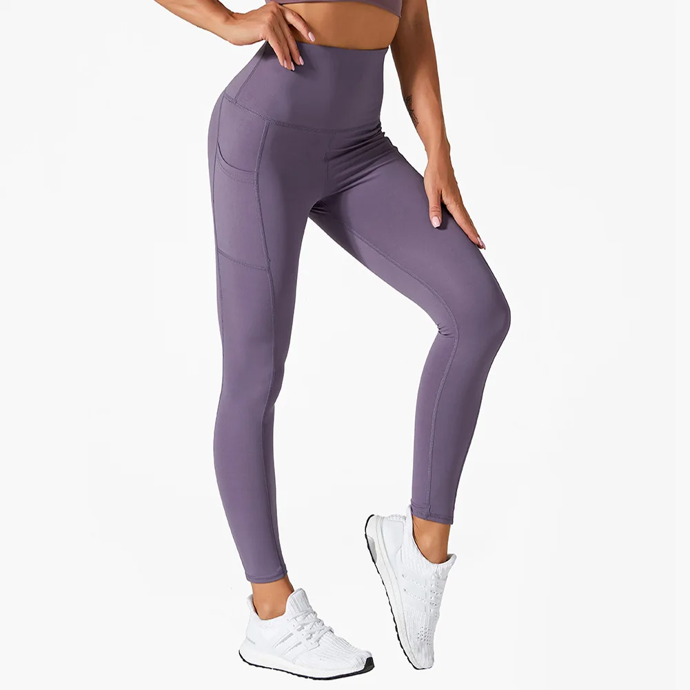 7023 Wholesale Leggins Gym Women Nylon Spandex Pants Fitness Legging Femininas Yoga Leggings With Pocket
