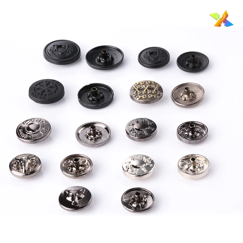 Customized decorative snap button Clothing snap button metal snap button 10mm with logo
