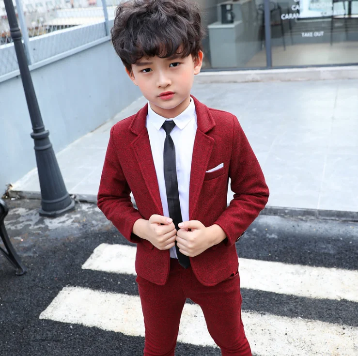 2021 Boy suit two-piece suit for children, autumn suit for children, new style suit for children and baby dress