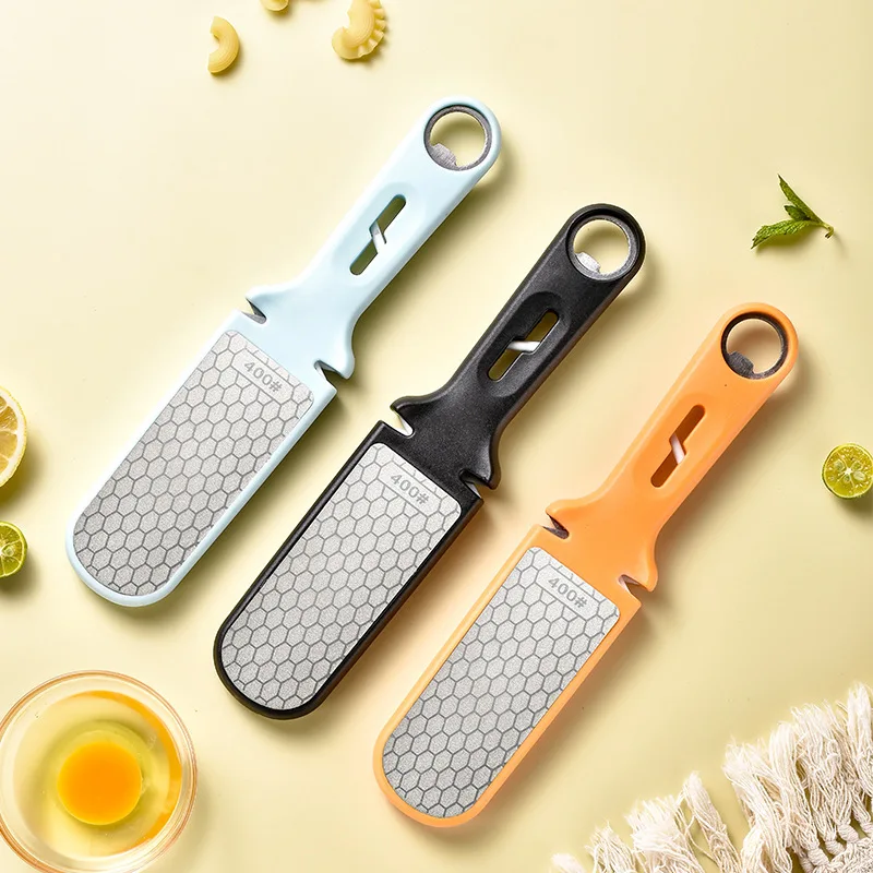 6-in-1 Multifunctional Double-sided Sharpener Ceramic Emery Multi-purpose Sharpener Cutting And Grinding Rod Dragging