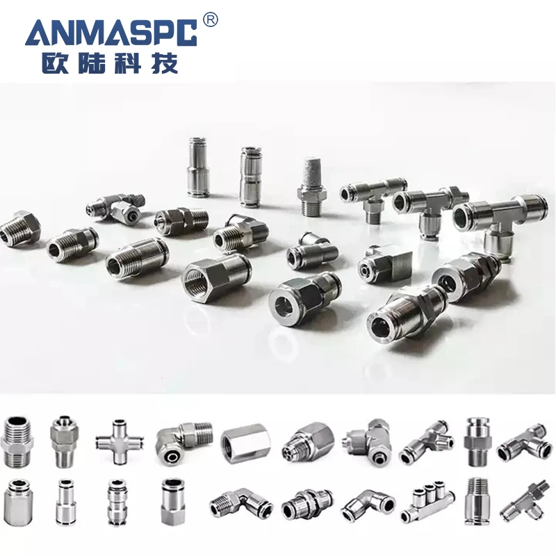 Factory Direct Sale L Type Metal Stainless Steel Hexagan Adapter With Thread Pneumatic Coupling Fitting