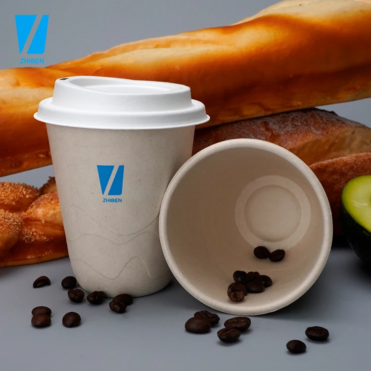 Customize Logo Design Paper Cup 6 8 10 12 16 OZ Single Double Paper Coffee Cups With Disposable Paper Cup