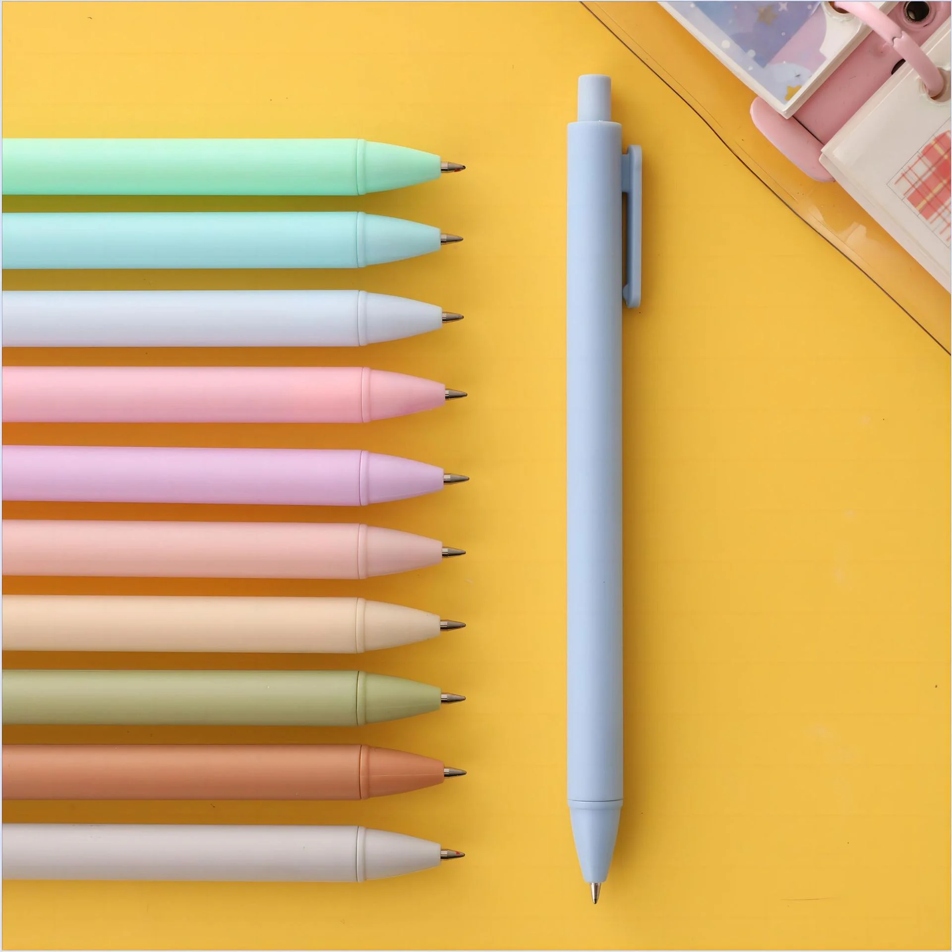X1010-2 Wholesale School Supplies Gel Ink Pens Soft Touch Rubber Promotional Ballpoint Pens With Custom Logo Plastic Marker Pen