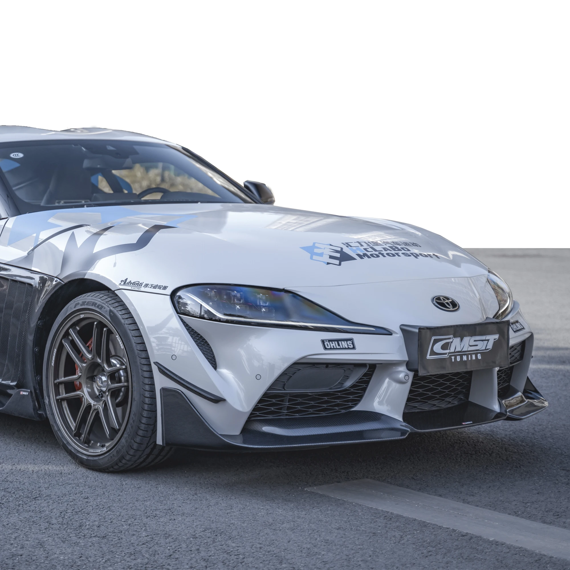 CMST design body kit for Toyota supra A90 MK5 front lip side skirts rear diffuser rear spoiler and fender for supra bodykit