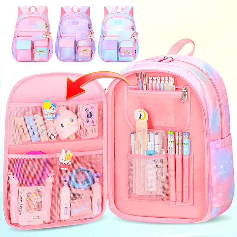 Factory custom logo girls student cartoon waterproof mochilas bookbags book children schoolbag backpack kids bag School Bags