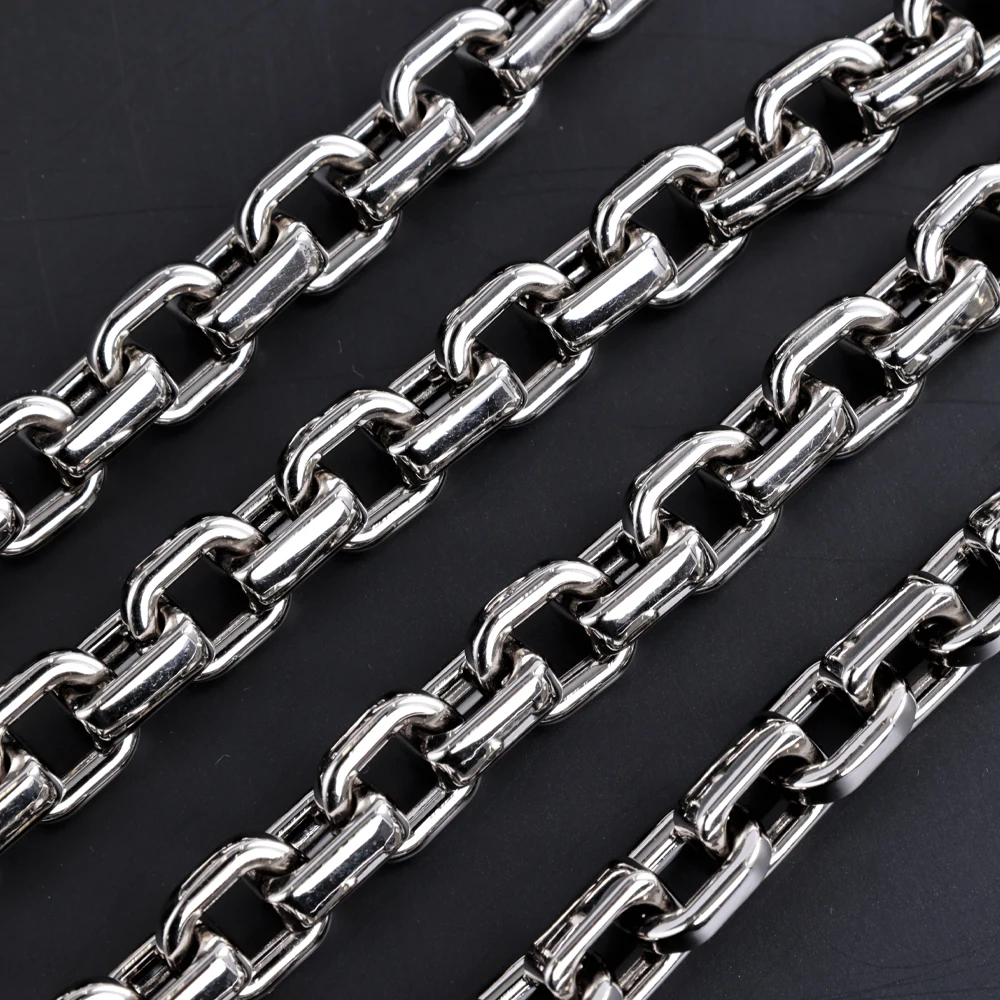 Manufacturer Hot Sale Fashion Zinc Iron Metal Chain For Bag Strap Of Bag Inclined Shoulder Hanging Box Flat Round Bag Chain