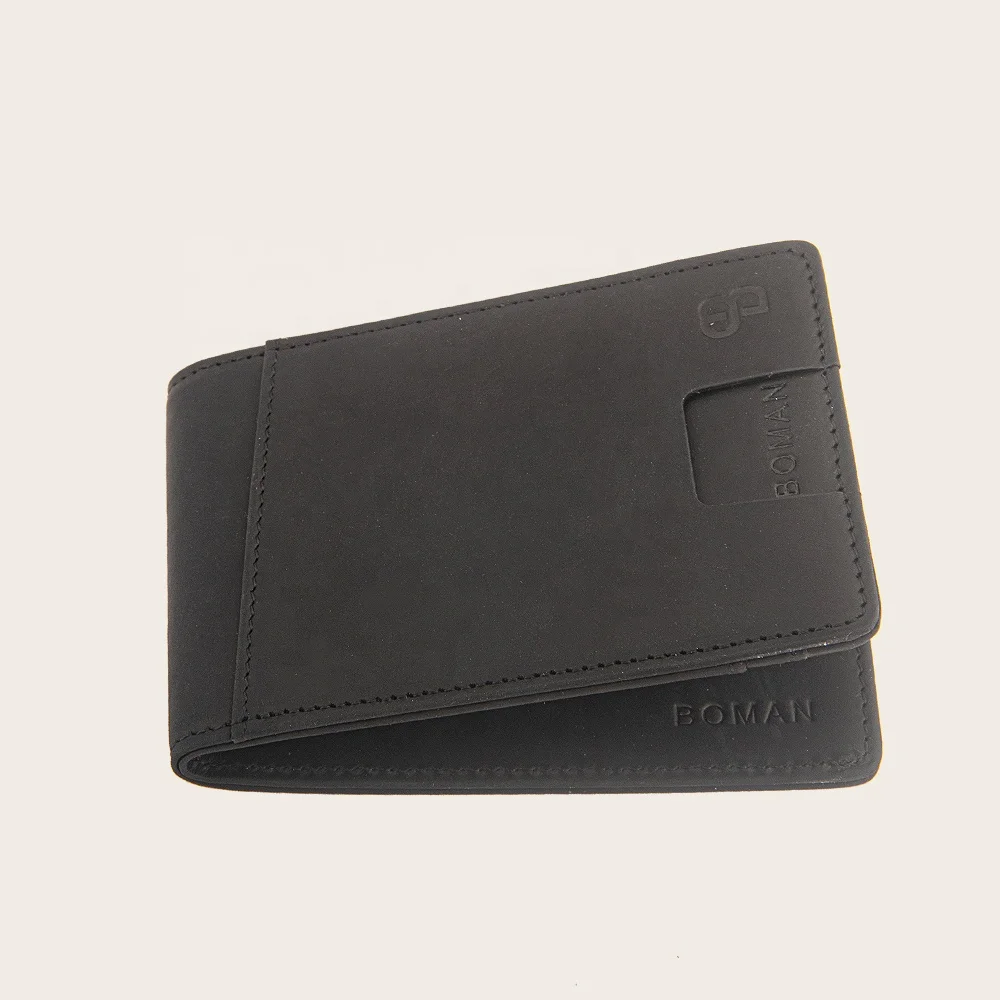 Genuine full grain cow leather wallet for men