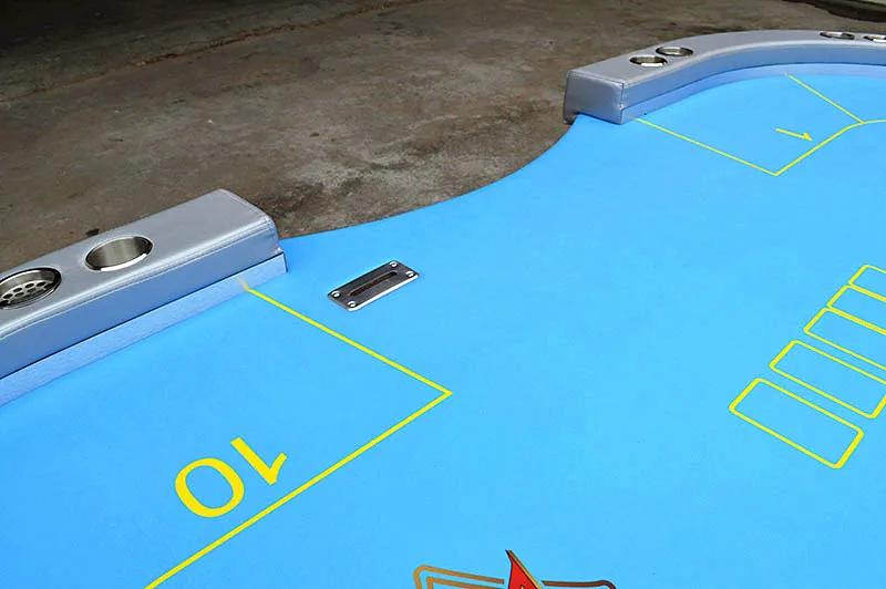 Customized Poker Table Luxury With Stainless Steel Legs for Playing