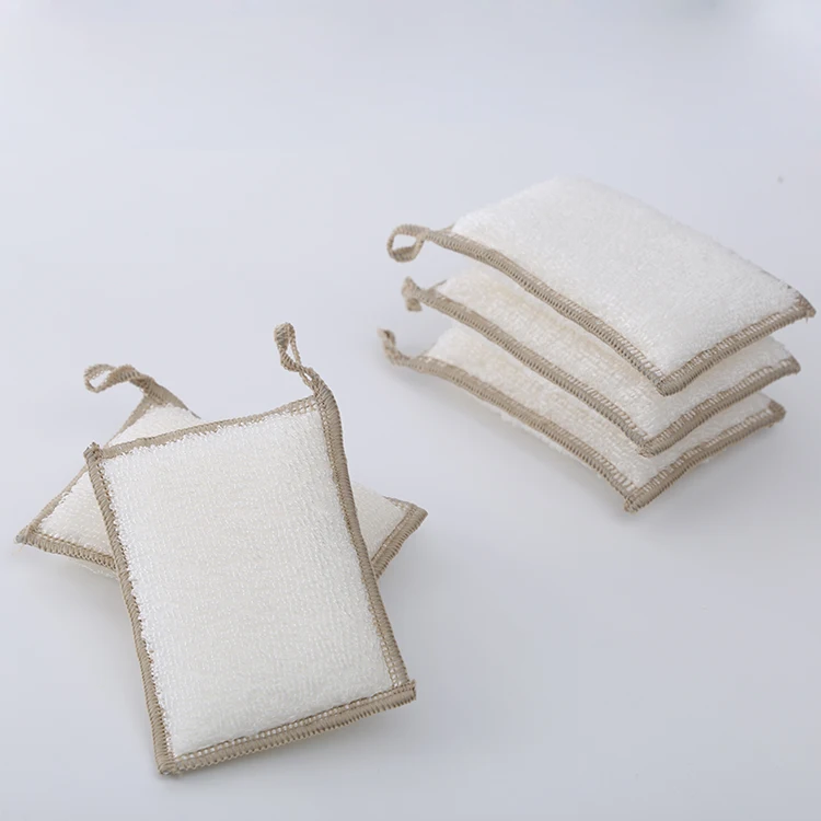 OEM органическое бамбуковое волокно, сильное водопоглощение, губка для посуды, многофункциональная губка