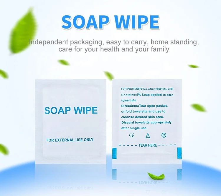 Direct factory offer individually packaging cleaning soap tissue for external use  only