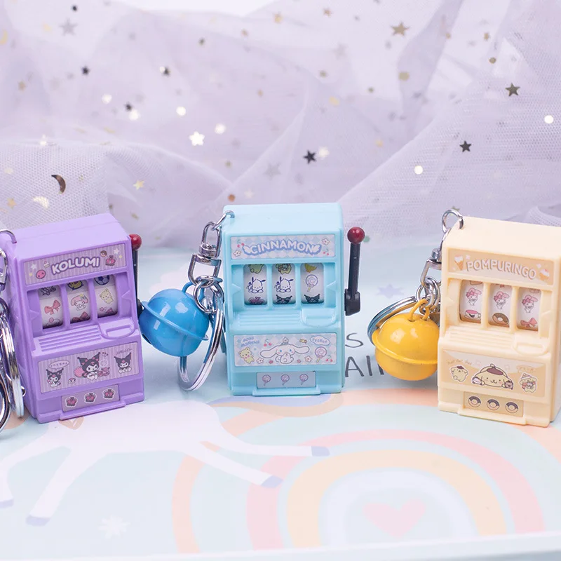 New Design Handheld Console Key Chain Accessories Small Mini Lottery Machine Game Cartoon Keychain Cute Keyring