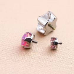 ASTM F136 Titanium Rose Gold Hinged Segment Clicker Ring With CNC Cut Cross