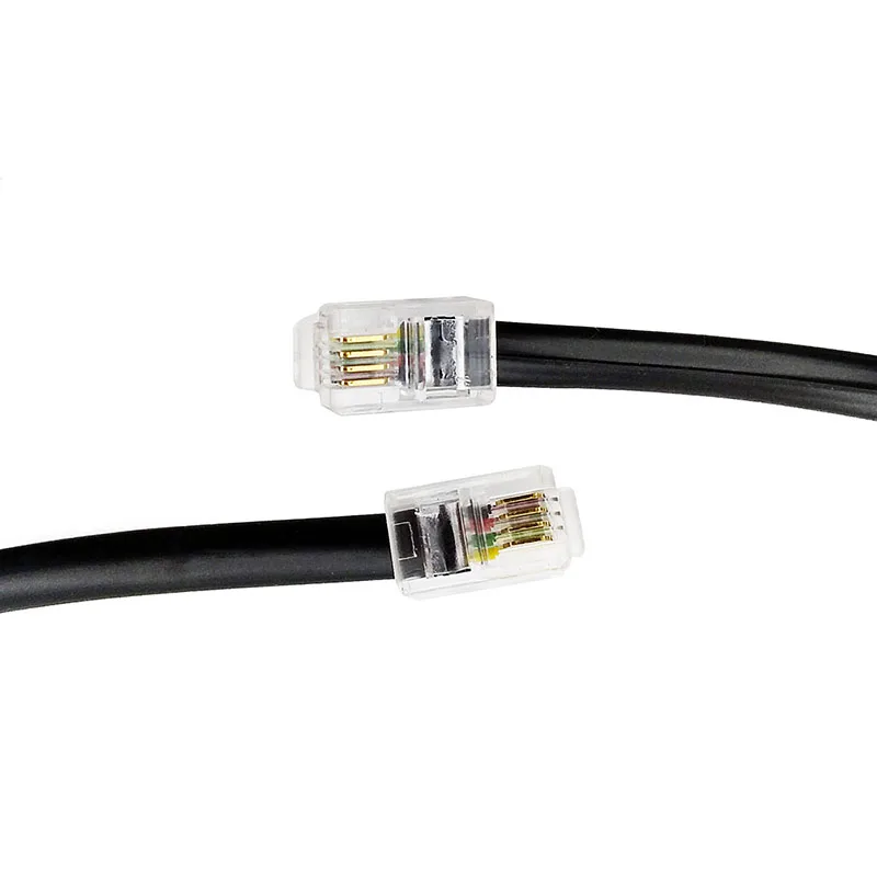 Retractile катушечный шнур 4-жильная телефонная кабель с обеих сторон RJ10 4P4C Подключите Ручка Телефон линия готовой