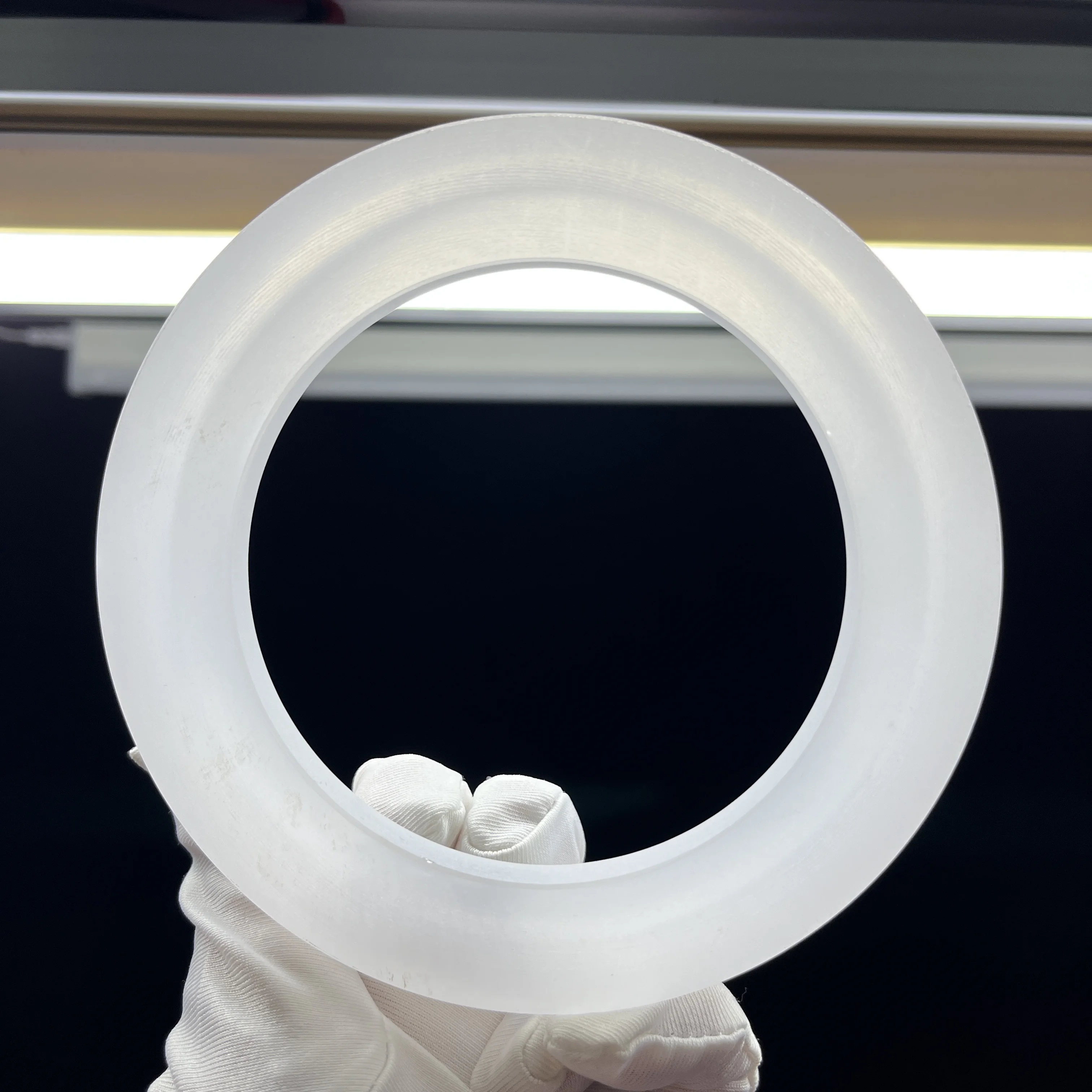 Customized Quartz products Frosted Opaque Glass Ring Quartz gasket flange Quartz flange