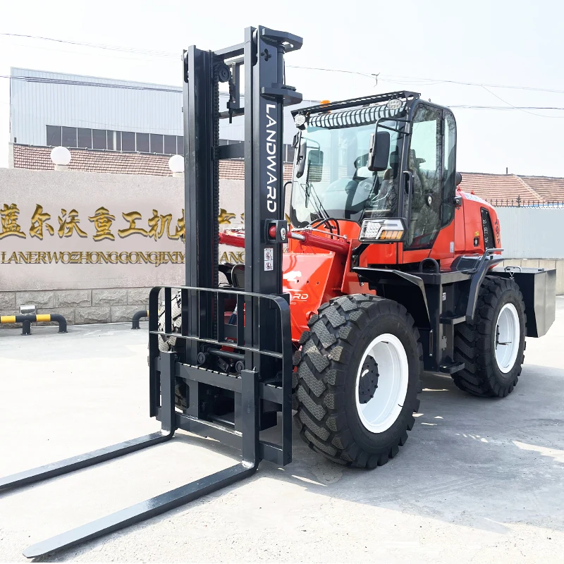 Cheap Fast Delivery All-Terrain Off-Road Forklift 3 Tons 4 Tons 5 Tons Multi-Purpose Off-Road Forklift Farm Building Export