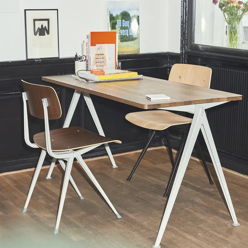 Industrial Metal Restaurant Cafe Living Room Dining Furniture Wooden Chair