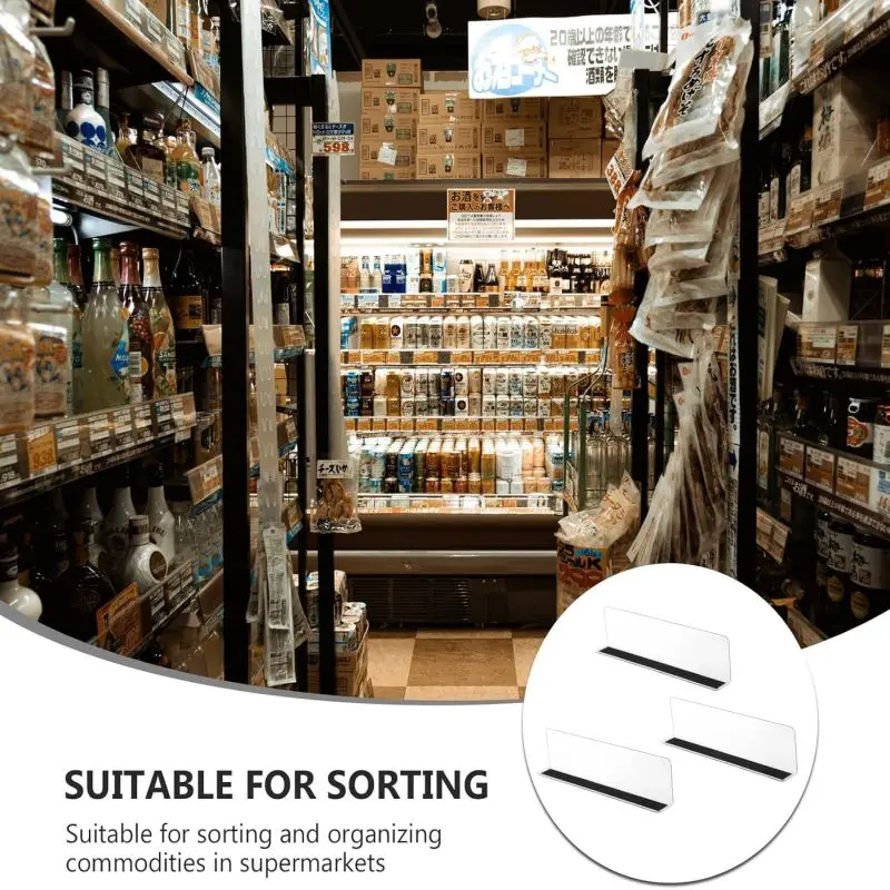 JIHONG Custom Acrylic Display Divider Organizer Clear Plastic Merchandise Shelf Baffle warehouse storage supermarket shelves