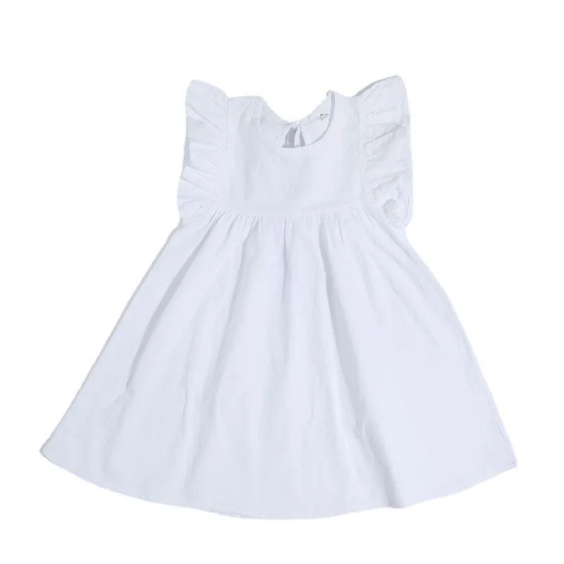 2023 Hot Sale Causal Pure Cotton Babi Clothing Girls Dresses Multi Color Summer Kids Sweet Dresses For Girls
