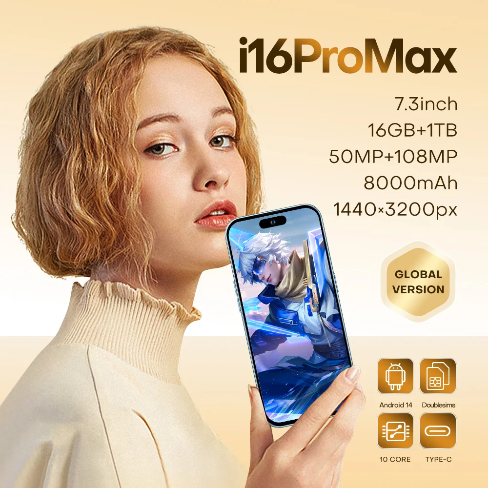 Slimoro Mini Telefono Celulare i For Phone 15 Pro Max Phone Original i For Phon 16 Pro Max 5G Smart Phon Mobile Phone Low Price