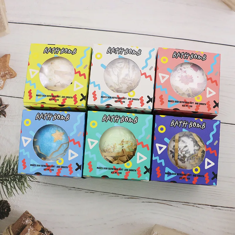 Muran Private package Label Bath Salt Balls Colorful  supplies Bombs Gift Set Organic Vegan Magnesium Bath Bombs Sst