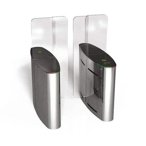 China High Grade Intelligent Automatic RFID Card Access Control Full Height Acrylic Barrier Sliding Turnstile Price Gate