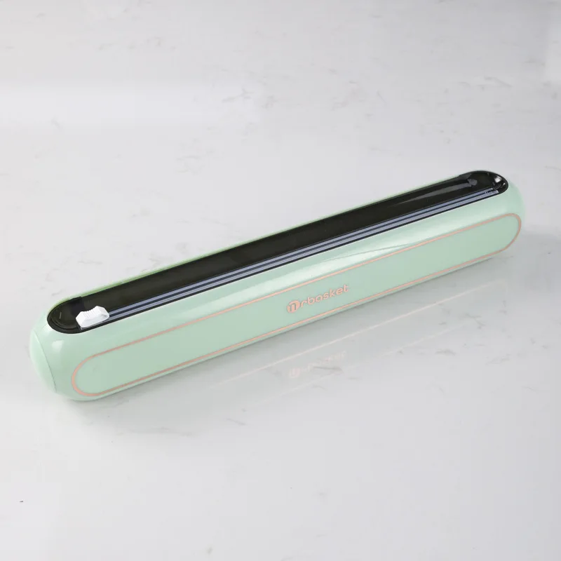 Kitchen Adjustable Cling Film Cutter Reusable Plastic Food Wrap Dispenser