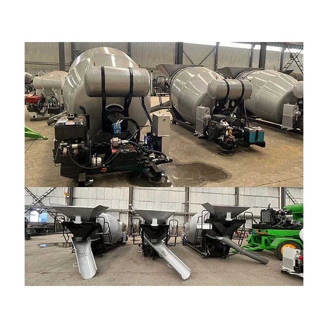 Diesel 5Cbm Cemnet Mixer Truck Body Mixing Drum Truck Tricycle Trailer Type Cement Mixing Canister