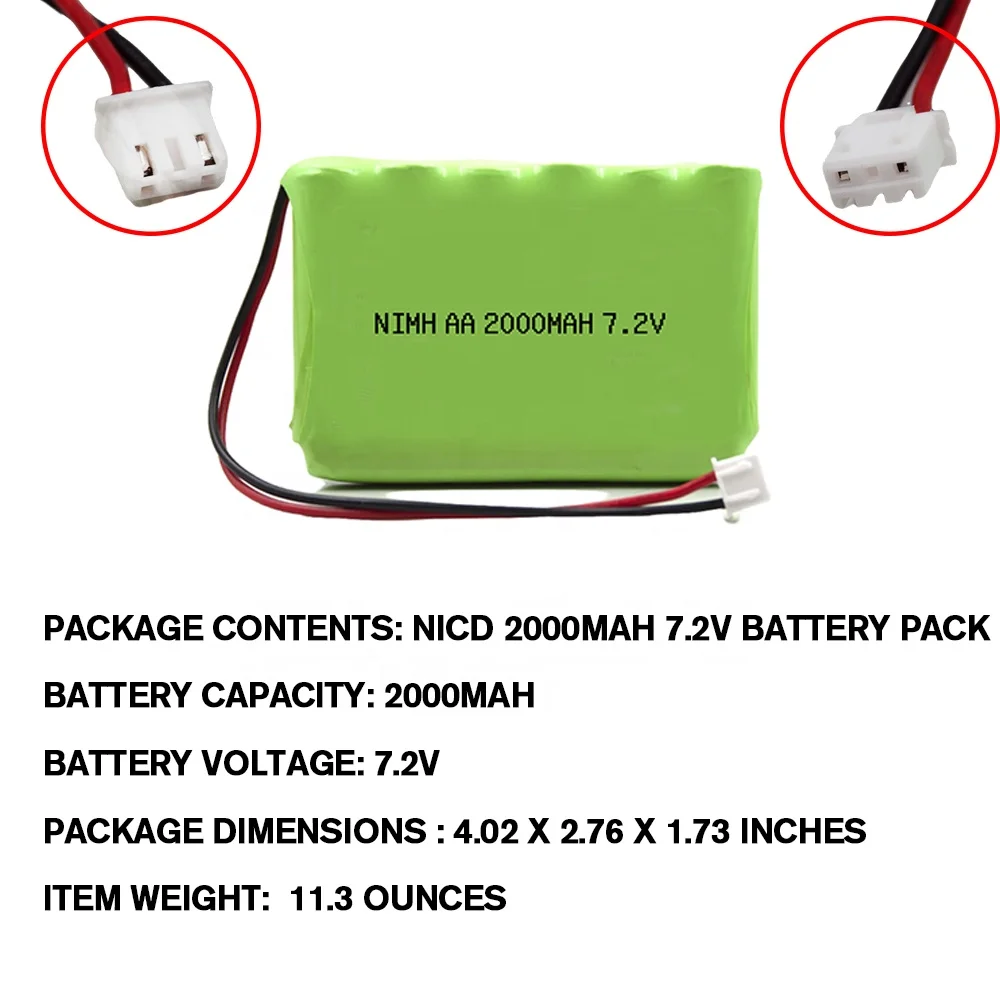 AA 2000mAh 7.2v nimh battery nimh recharge battery pack nimh rechargeable batteries for FrSky Taranis Q X7 Transmitter