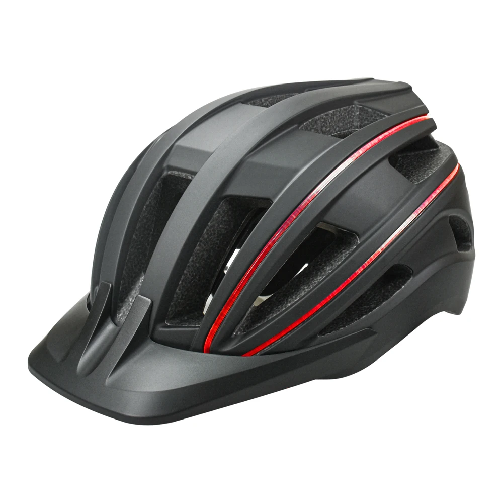 Custom Adult Youth Moutain Bike Sport Helmet With Led Ultra-Light Road Mountain Bike Cycling Helmet With Rear Light And Visor