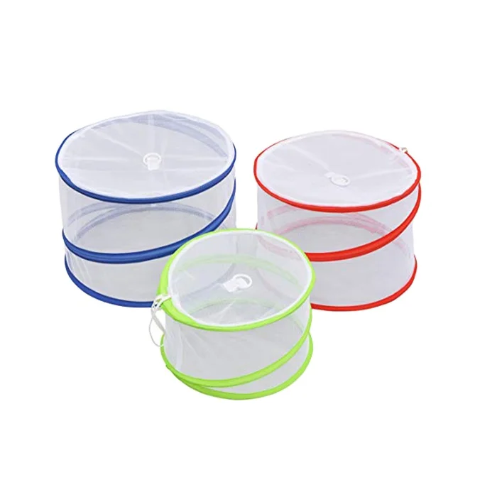 PM TV000611 Colorful Kitchen Pest Control Table Dish Cloth Pop Up Mesh Food Cover