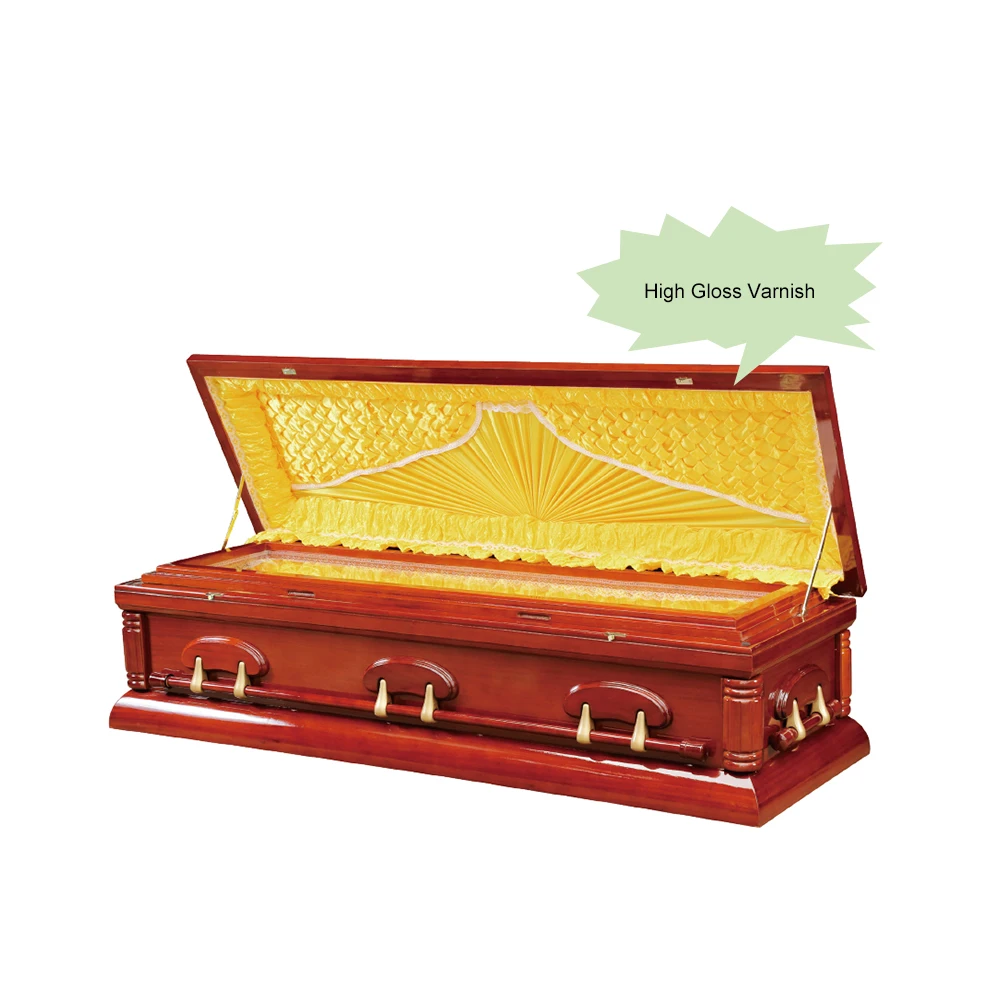 Full-Open Style Imitation Roman Column Corner Coffin Eco Cardboard Coffin With Locks