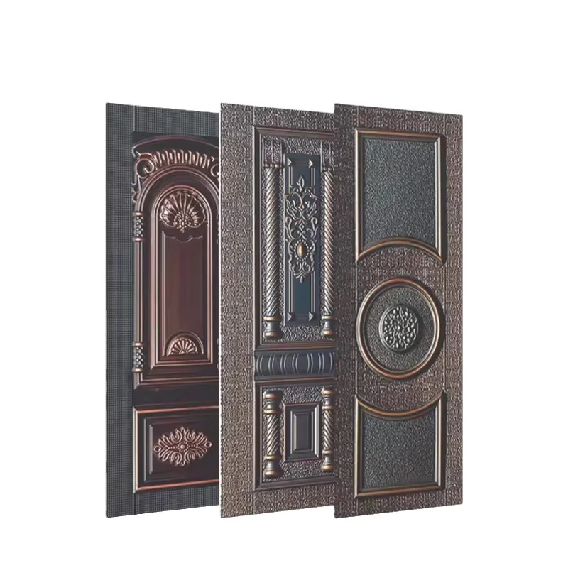 Metal Door Design Embossed Steel Door Skin Wrought Iron Door Plate Steel