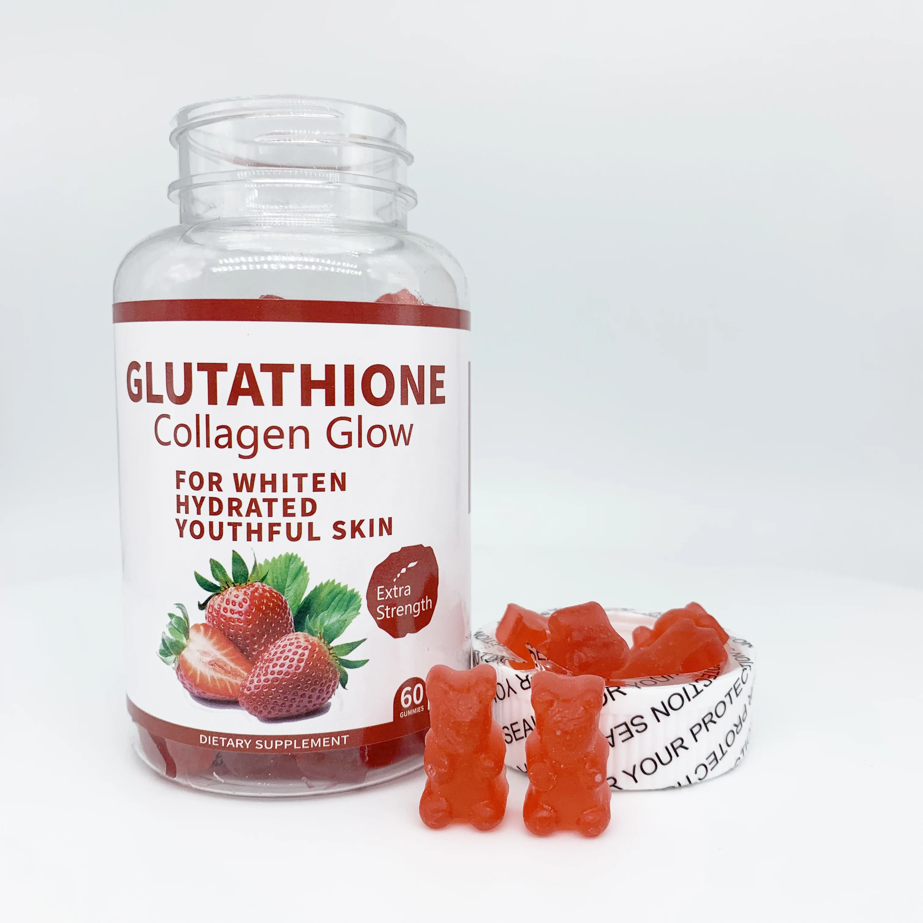Whitening Supplement gluta berry gummies strawberry-flavored soft candy for whitening