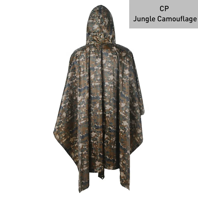 Polar Everest Rain Poncho 3 in 1 Multifunction Waterproof Outdoor Camouflage Poncho Raincoat for Backpacking Hiking Camping