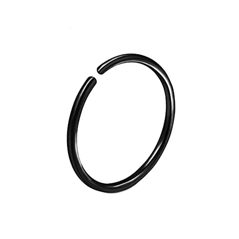 Multi-Color Seamless 316L Stainless Steel Nose Ring Simple Titanium Milk Lip Ring Stone Fashion Body Jewelry Simple Nose Clip