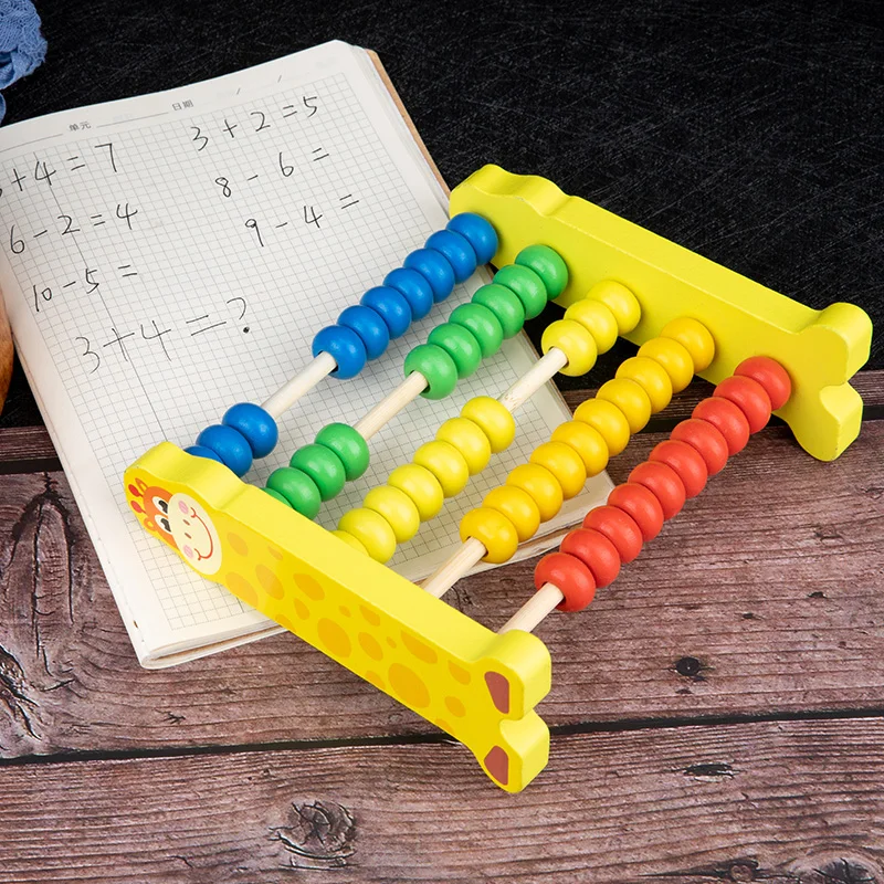 Math Manipulatives Numbers Counting Beads Wooden Children Educational Toys Animal  Abacus for boys and girls 2021
