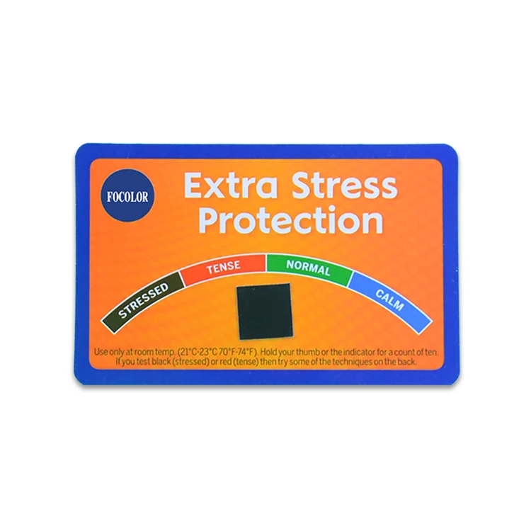 Customized Promotion Gife 0.76mm PVC Card Stress Mood Test Card