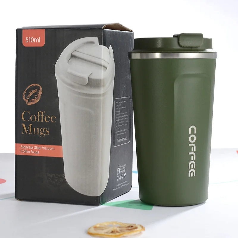 Durable Insulated Reusable Coffee Cup with Lid Sports Camping Thermal Mugs Stainless Steel Vacuum  Double Wall Travel Tumbler