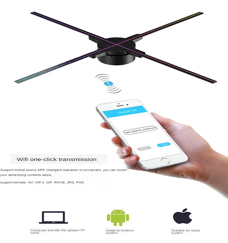 Original Brand New ODM Best Fan 1080p Led 3D Hologram Laser Projector Hologram 3d Led Fan