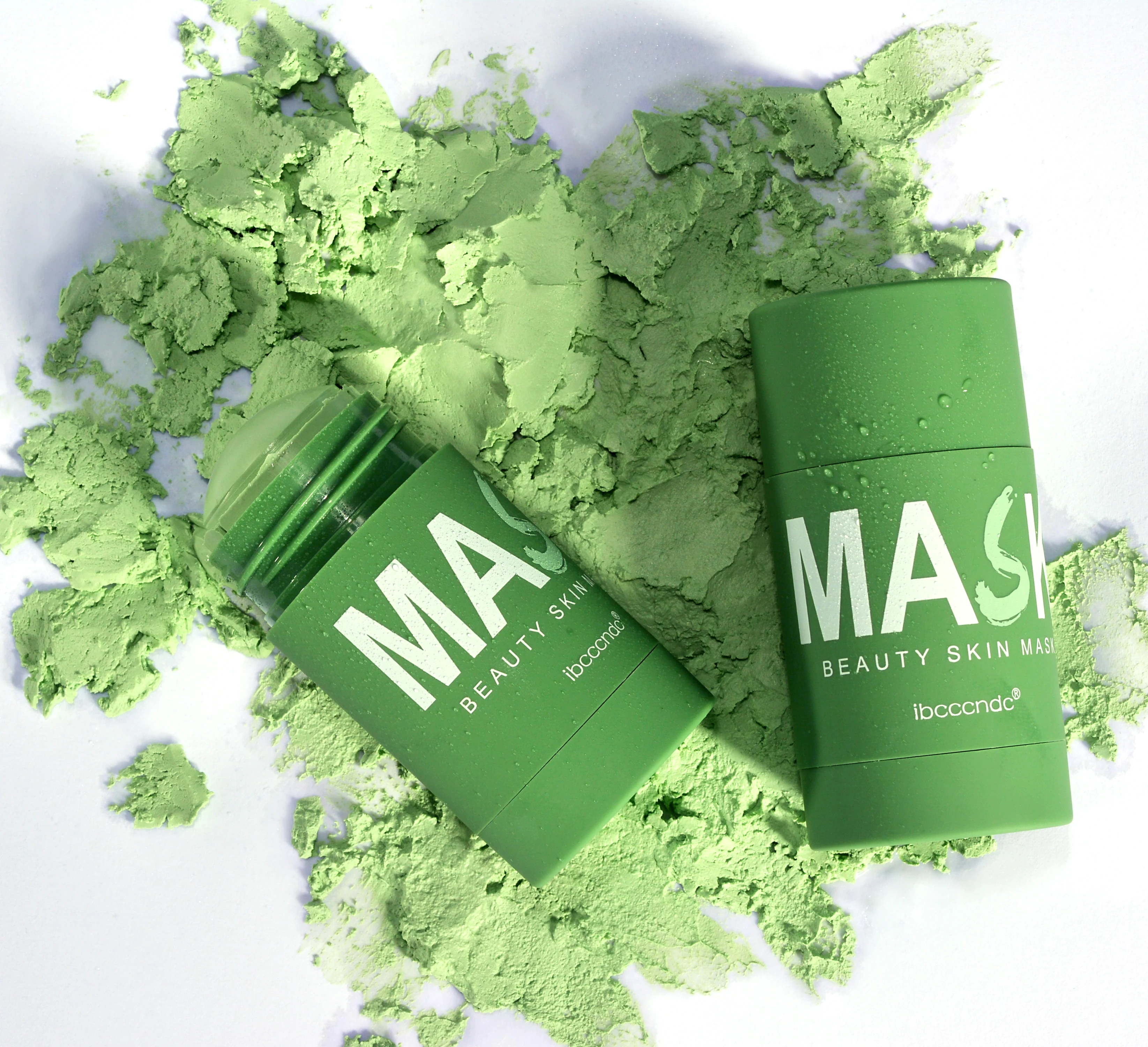 skin care men women face detox clay cleaning green tea mask stick