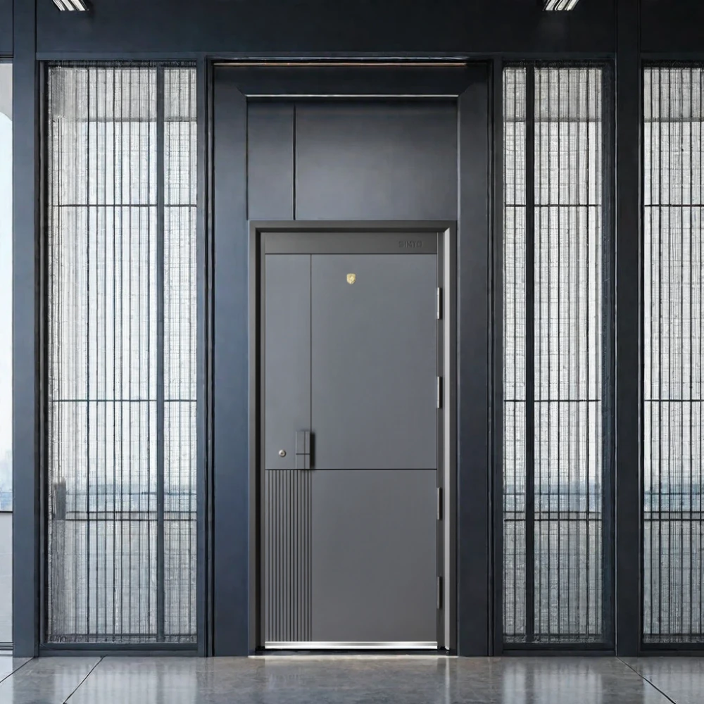 New American Design American Door Villa Entry Office Safe Room Security Entrance Metal Cold Rolling Steel Doors For Out