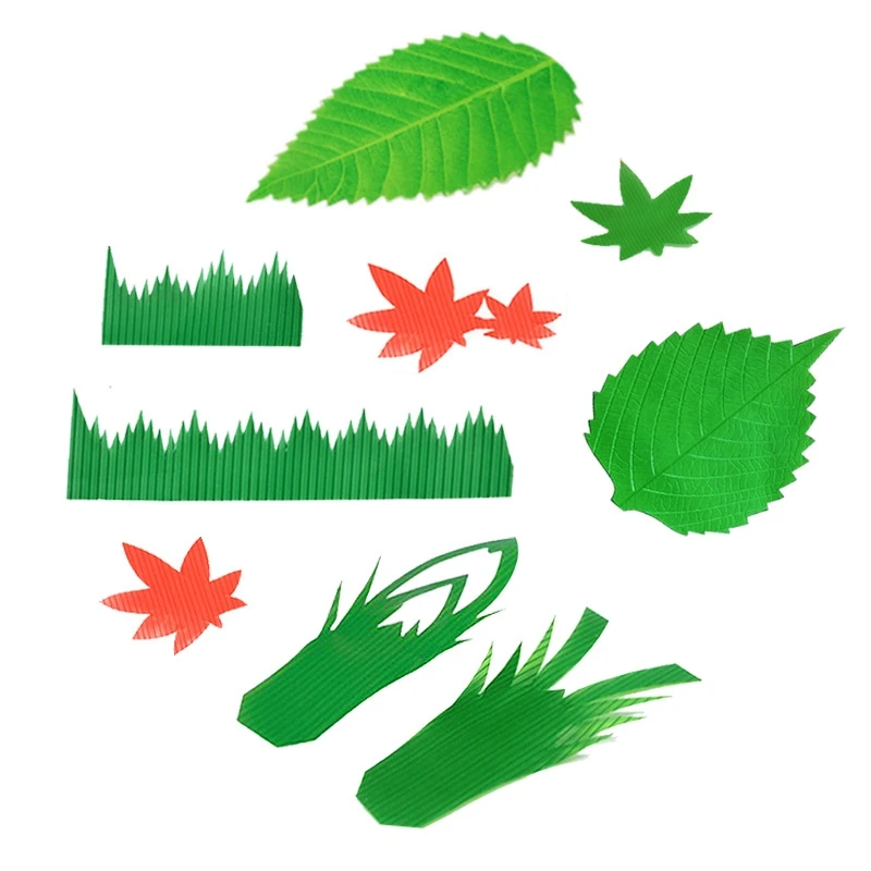 Estick Sushi Grass Divider Bento Box Food Divider Decoration Sushi Grass Baran Garnish 1000pcs  Leaf Japanese Plate Leaves