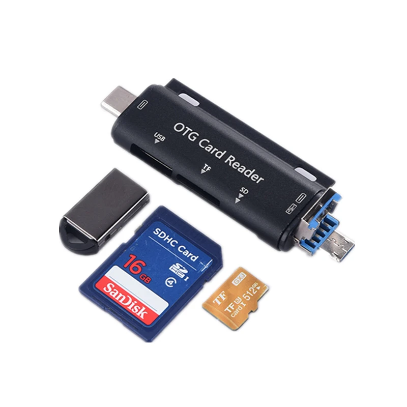 3 в 1 Тип C устройство чтения карт памяти OTG адаптер кабель-Переходник USB SD/TF Micro USB/SD кард-ридер защитный чехол-накладка из ПК и