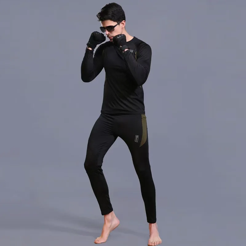 Good quality 4-Colors outdoor tactical warm underwear set unisex sports  thermal underwear