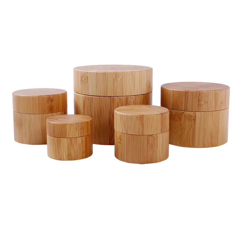 Full range 5g 15g 30g 50g 100g 250g 200g empty out bamboo cover PP inner bamboo cosmetic packing cream jars