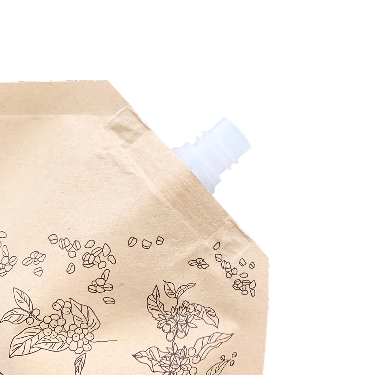 Biodegradable Recyclable WaterJuice Body Oil Hair Dye Packaging Spout Pouch Bag for Liquid